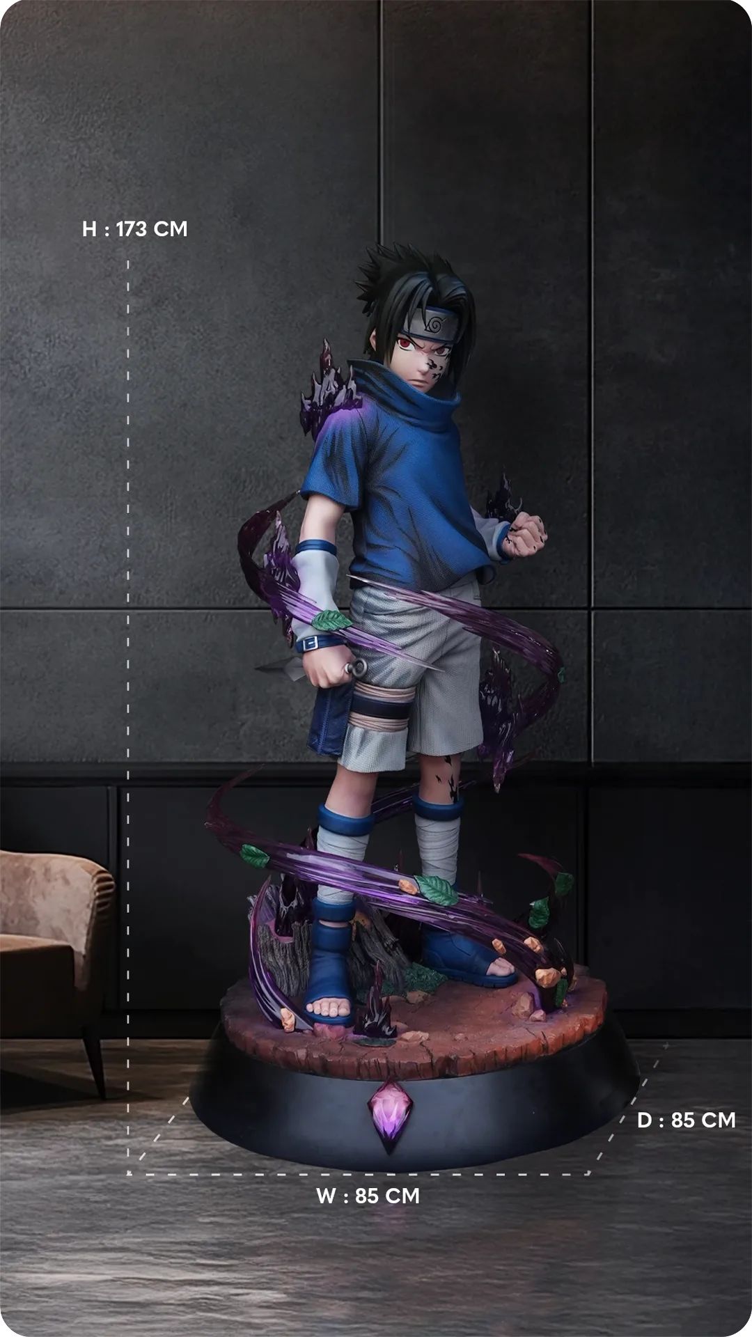 Naruto Uzumaki & Sasuke Uchiha Life Size Statue [Licensed]