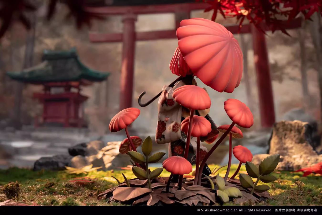 Red-haired Marasmius Haematocephalus Girl