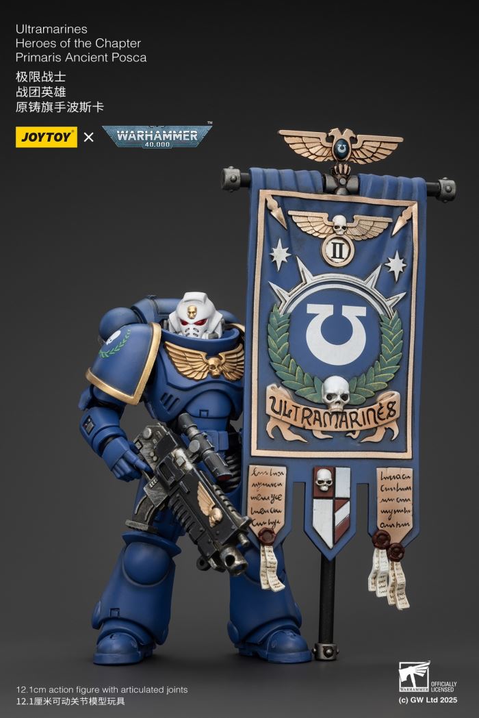 Ultramarines - Veteran Custer / Adjutant Erastas / Flag Bearer Bosca / Leviathan Mecha