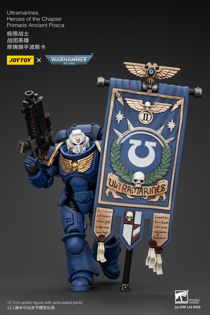 Ultramarines - Veteran Custer / Adjutant Erastas / Flag Bearer Bosca / Leviathan Mecha