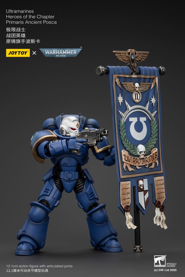 Ultramarines - Veteran Custer / Adjutant Erastas / Flag Bearer Bosca / Leviathan Mecha