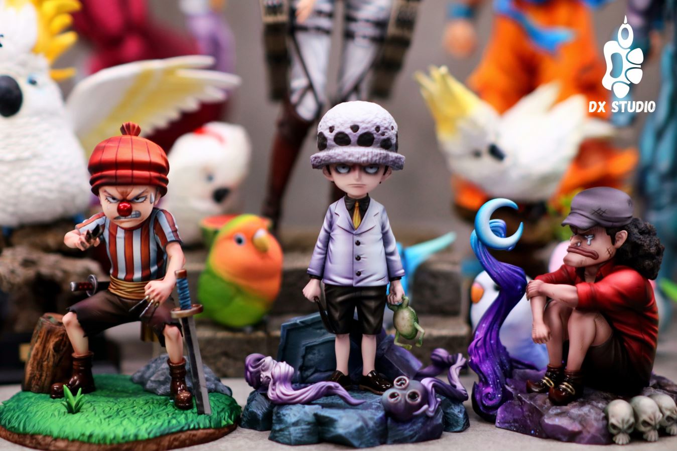 Childhood Buggy & Law & Blackbeard - One Piece