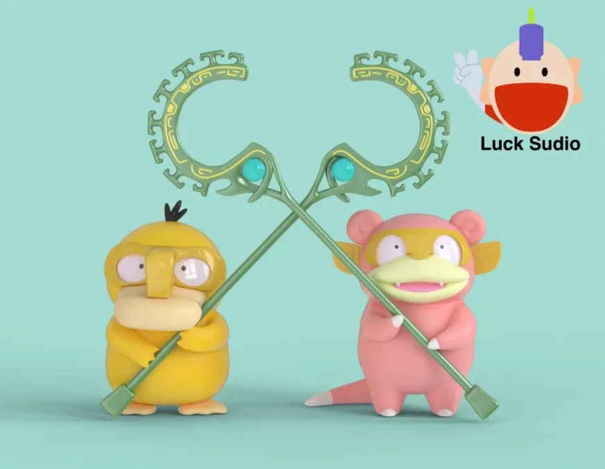 Psyduck and Slowpoke Cos Guardian Beast - Pokemon