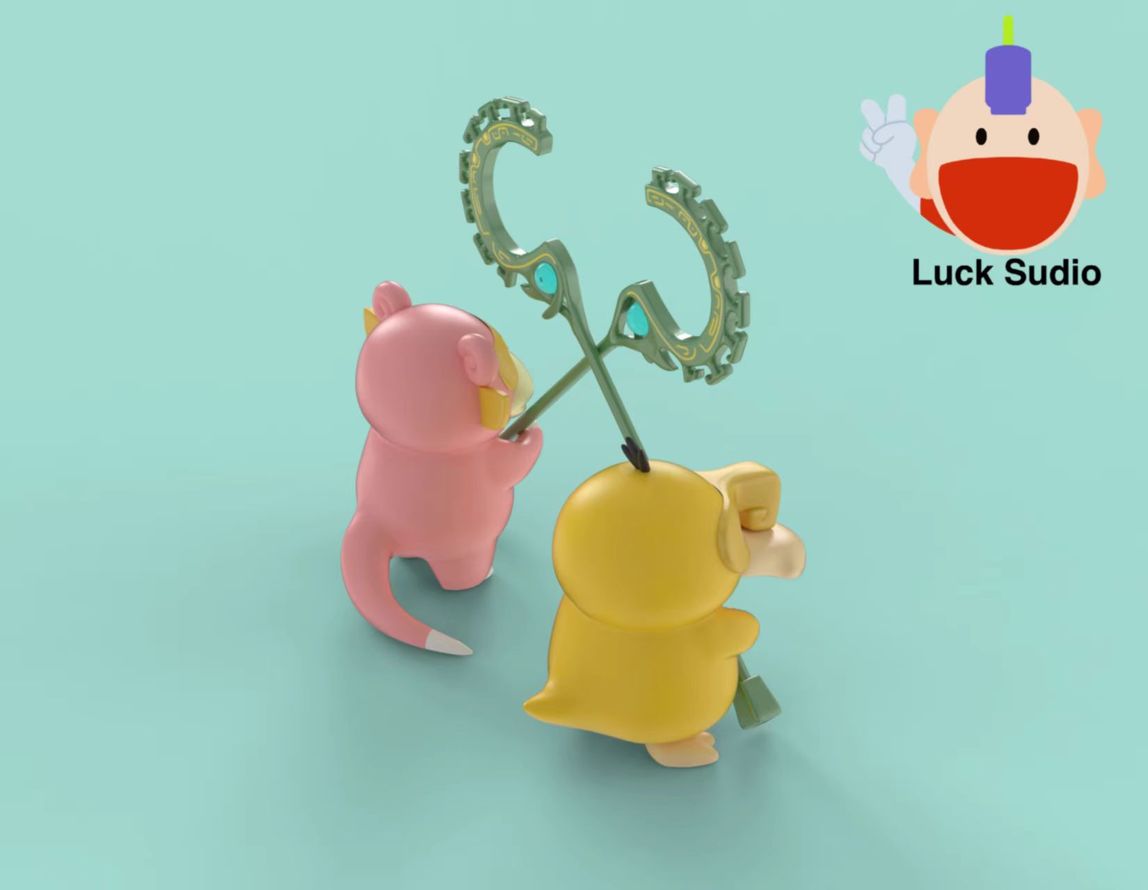 Psyduck and Slowpoke Cos Guardian Beast - Pokemon