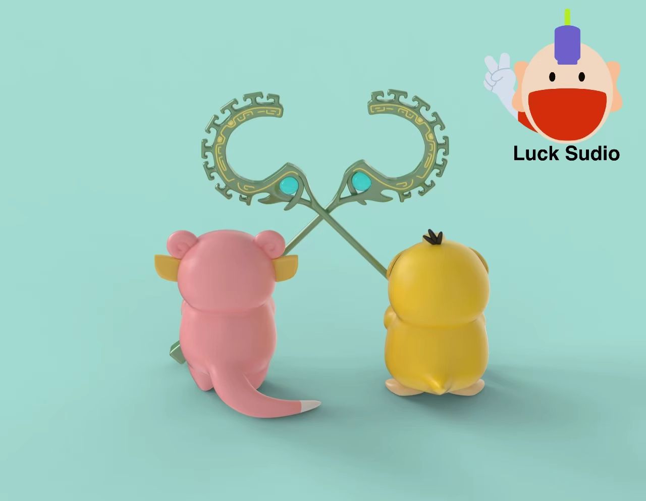 Psyduck and Slowpoke Cos Guardian Beast - Pokemon