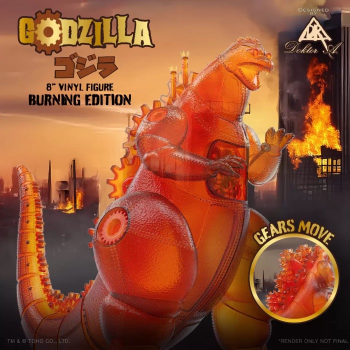 Godzilla ✕ Doktor A - Godzilla Vinyl Art Figure - Burning Edition
