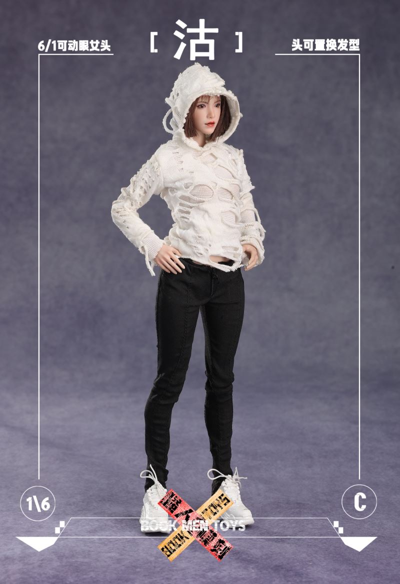 Asian female head sculpture 1/6