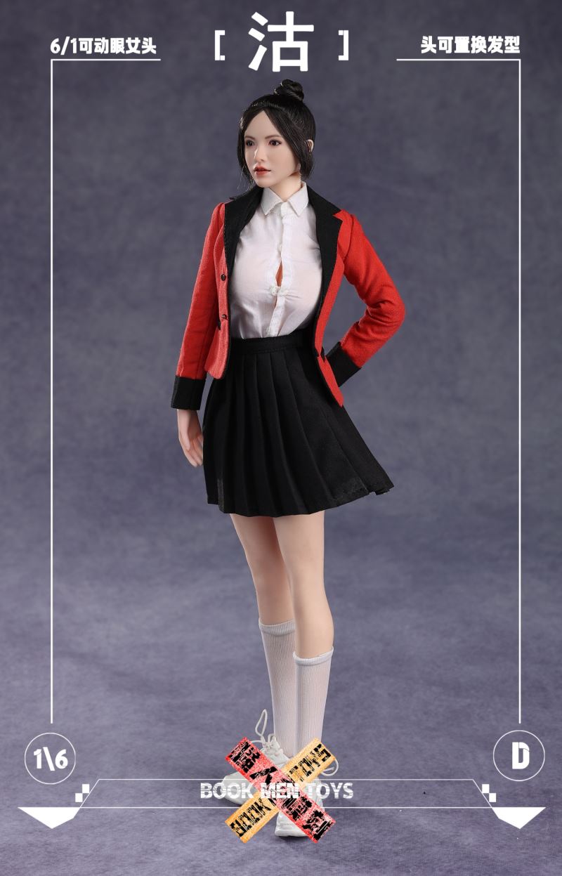 Asian female head sculpture 1/6