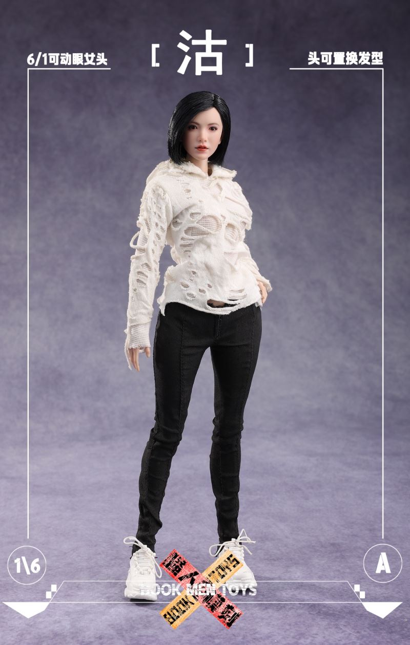 Asian female head sculpture 1/6