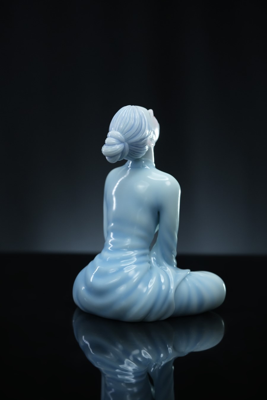 Ningsi Chinese Style Colored Porcelain Figure