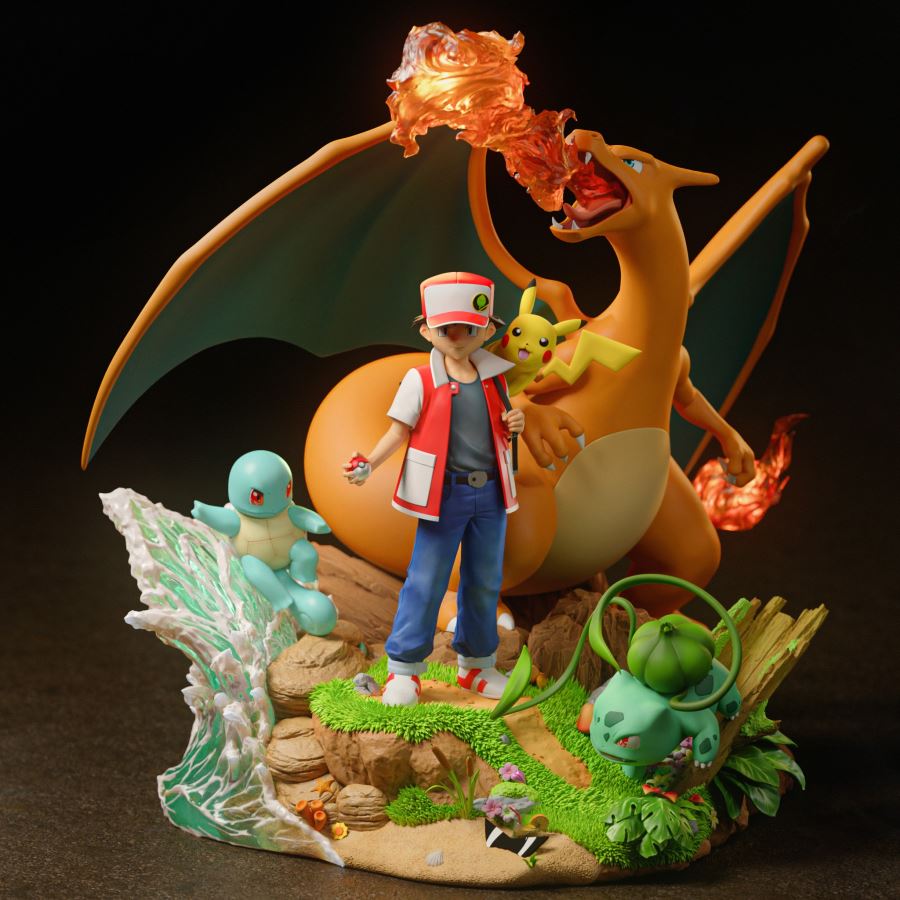 Ash Ketchum & Red Charizard - Pokemon