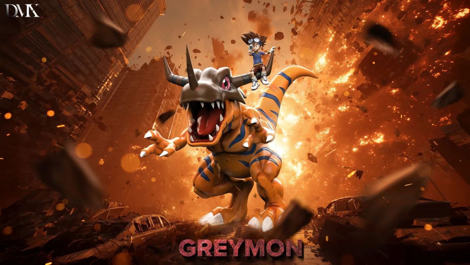 Greymon & Yagami Taichi - Digimon