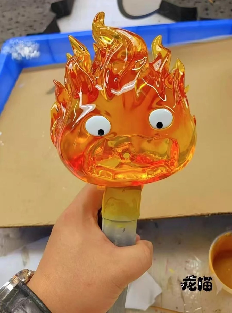 Calcifer eating hair - Howl's Moving Castle