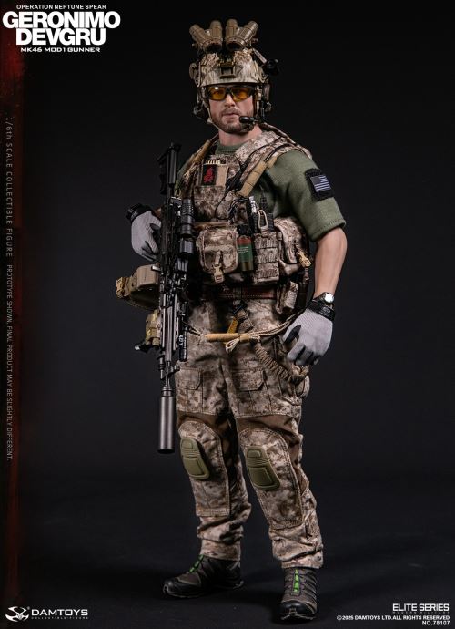Navy Special Warfare Development Group - Operation Poseidon Spear Geronimo MK46 MOD1 Machine Gunner 1/6