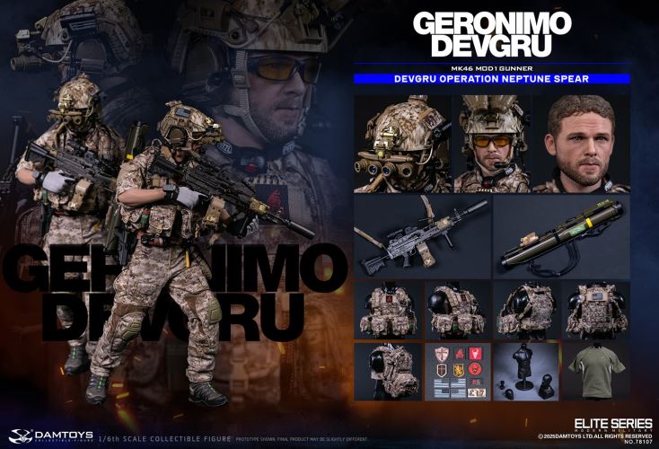Navy Special Warfare Development Group - Operation Poseidon Spear Geronimo MK46 MOD1 Machine Gunner 1/6
