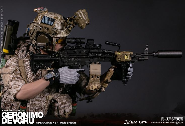 Navy Special Warfare Development Group - Operation Poseidon Spear Geronimo MK46 MOD1 Machine Gunner 1/6