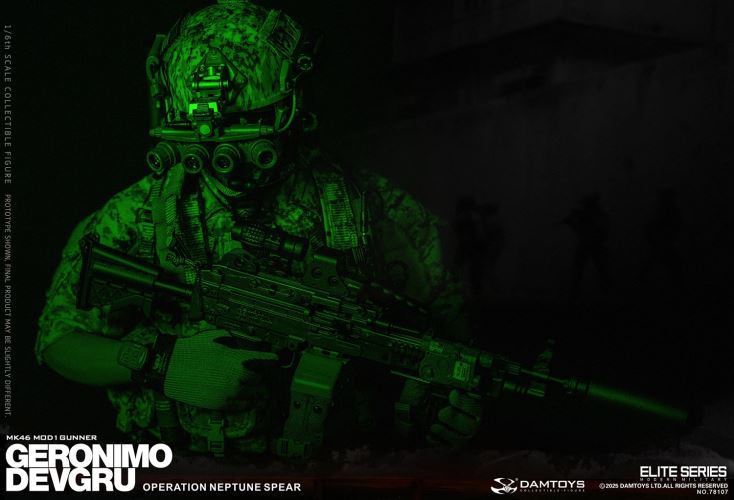Navy Special Warfare Development Group - Operation Poseidon Spear Geronimo MK46 MOD1 Machine Gunner 1/6
