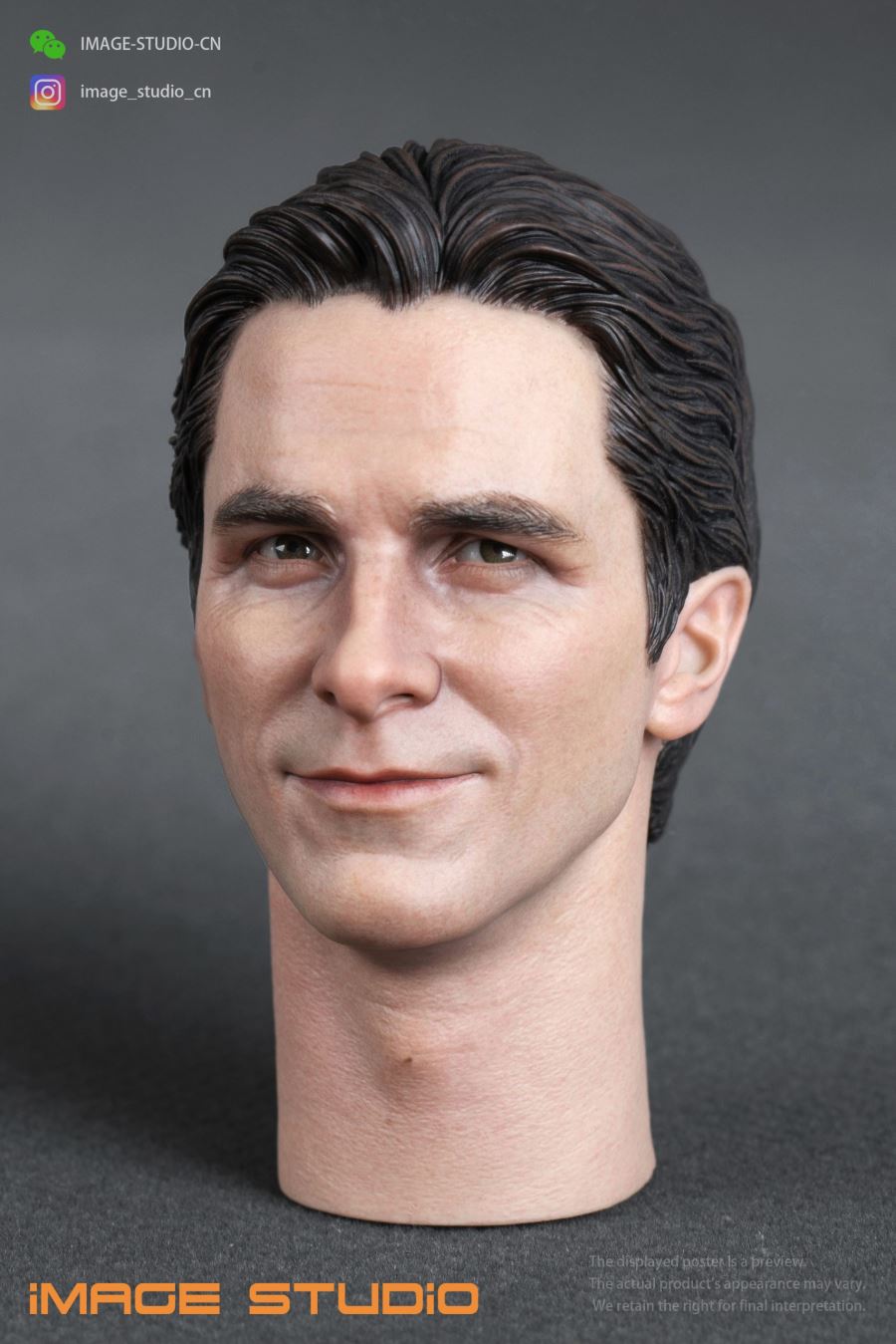 DC 1/6 Batman Bell movable eye head sculpture