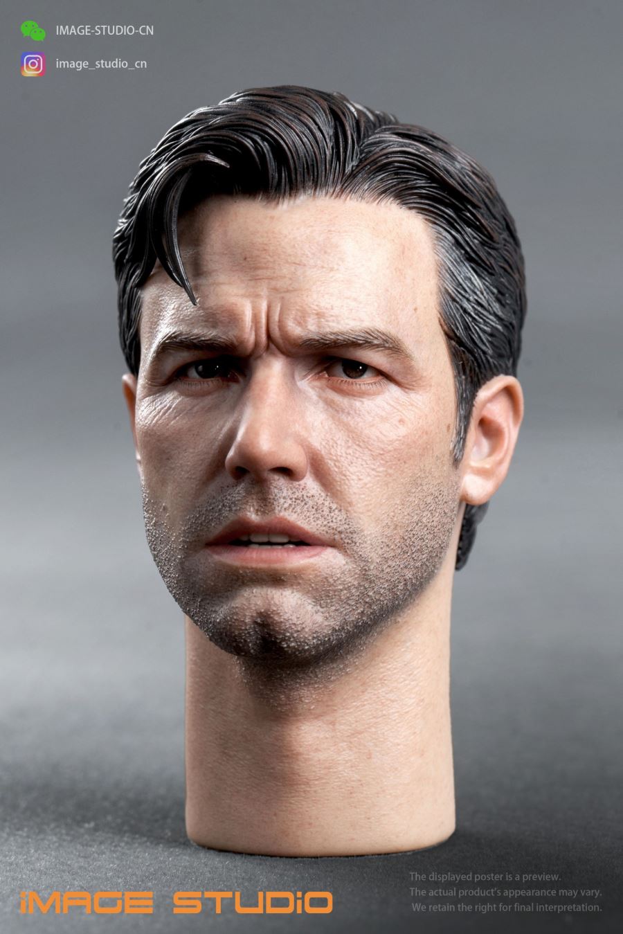 DC 1/6 Batman Bell movable eye head sculpture