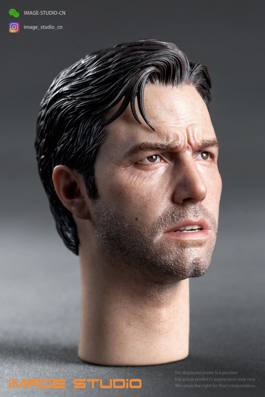 DC 1/6 Batman Bell movable eye head sculpture