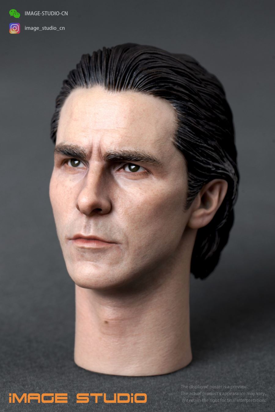 DC 1/6 Batman Bell movable eye head sculpture