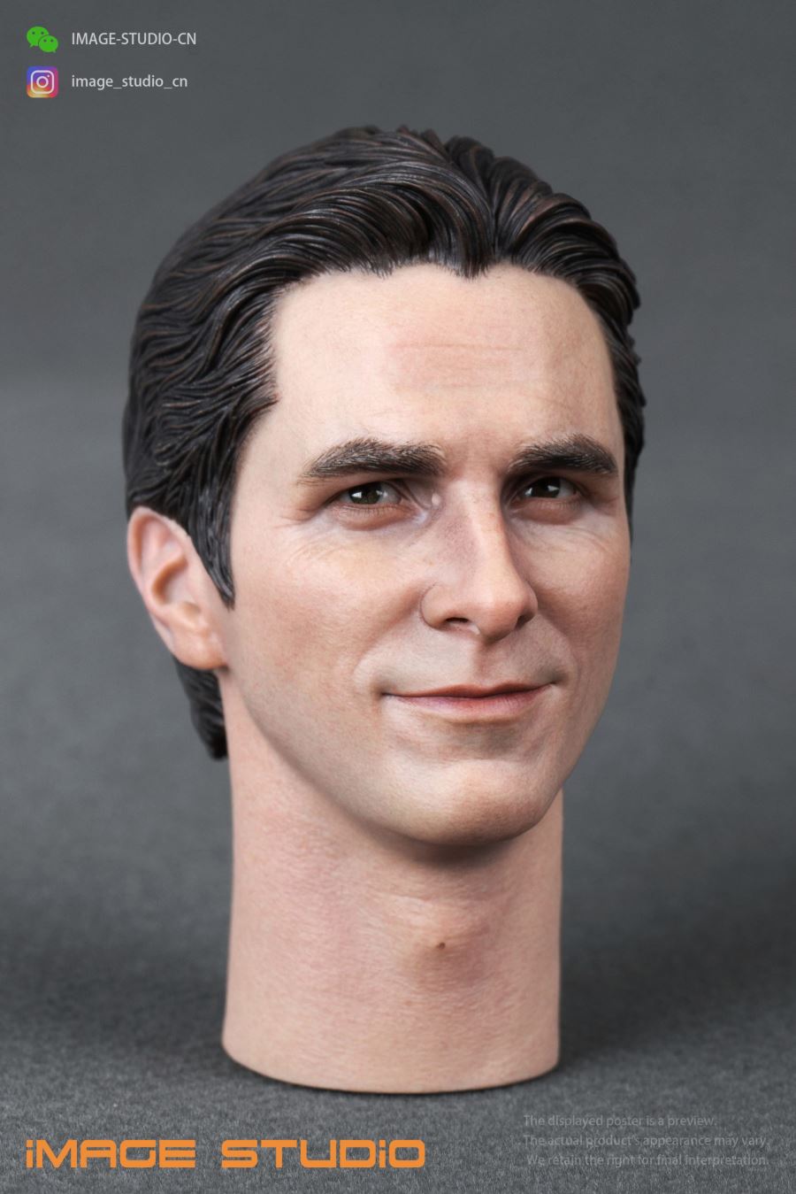 DC 1/6 Batman Bell movable eye head sculpture