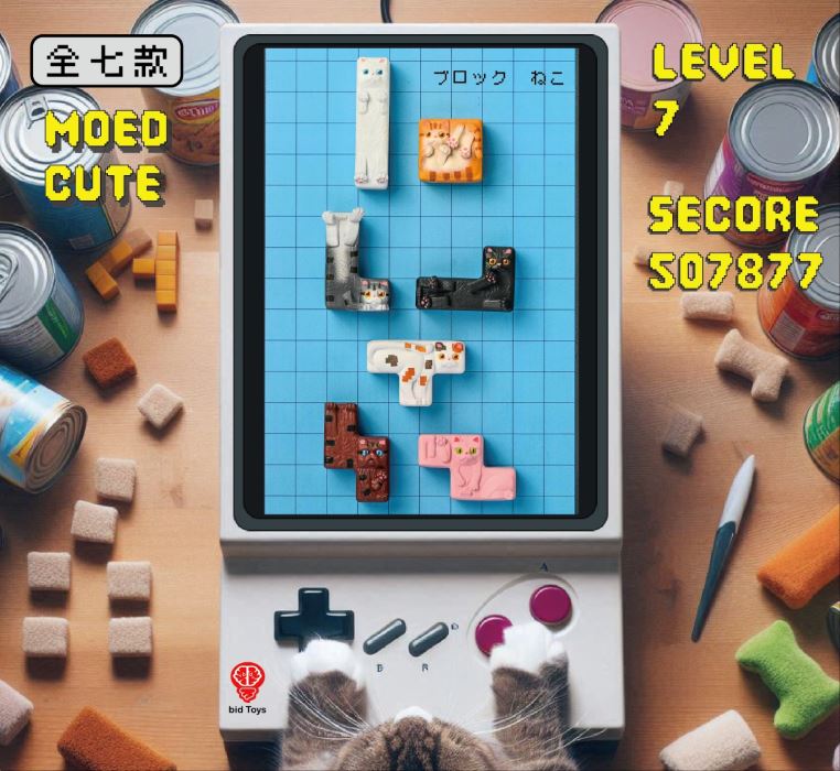 Block Cat 3D Magnets