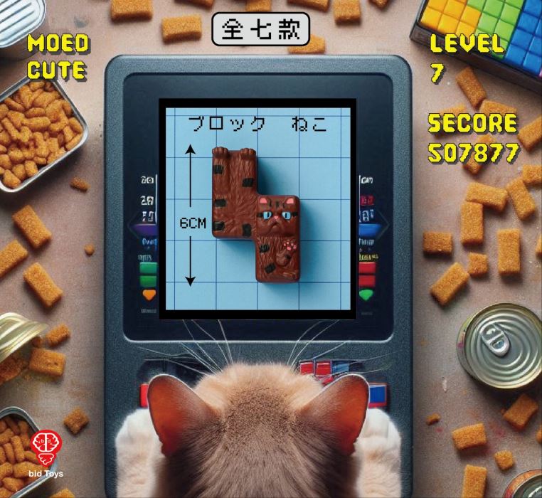 Block Cat 3D Magnets