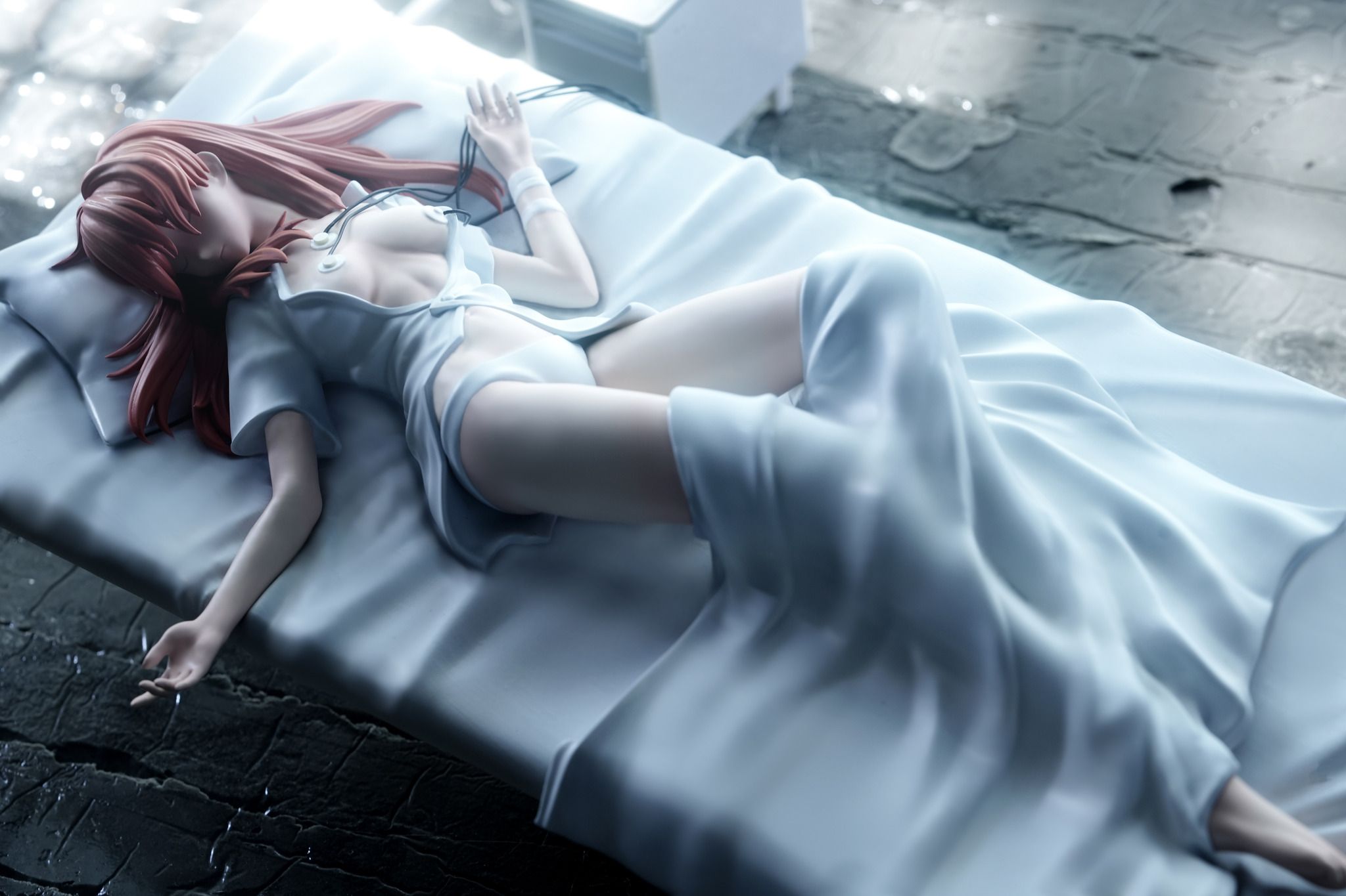 Asuka lying on hospital bed 1/6