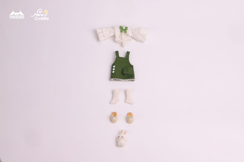 New Cuddle Flower WY-001 Green Bunny Suspender Skirt Set (DOLL ACCESSORY)