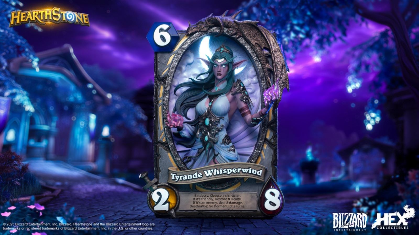 Blizzard Hearthstone - Tyrande Whisperwind Card Art Statue