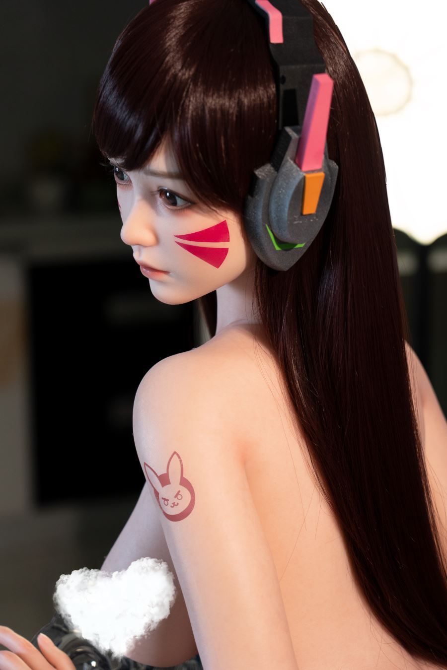 Overwatch D.Va Gaming Girl Life size Silicone Movable Statue