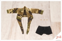 Tiny Closet Front Tie Shirt Set [White] / [Black] / [Green]