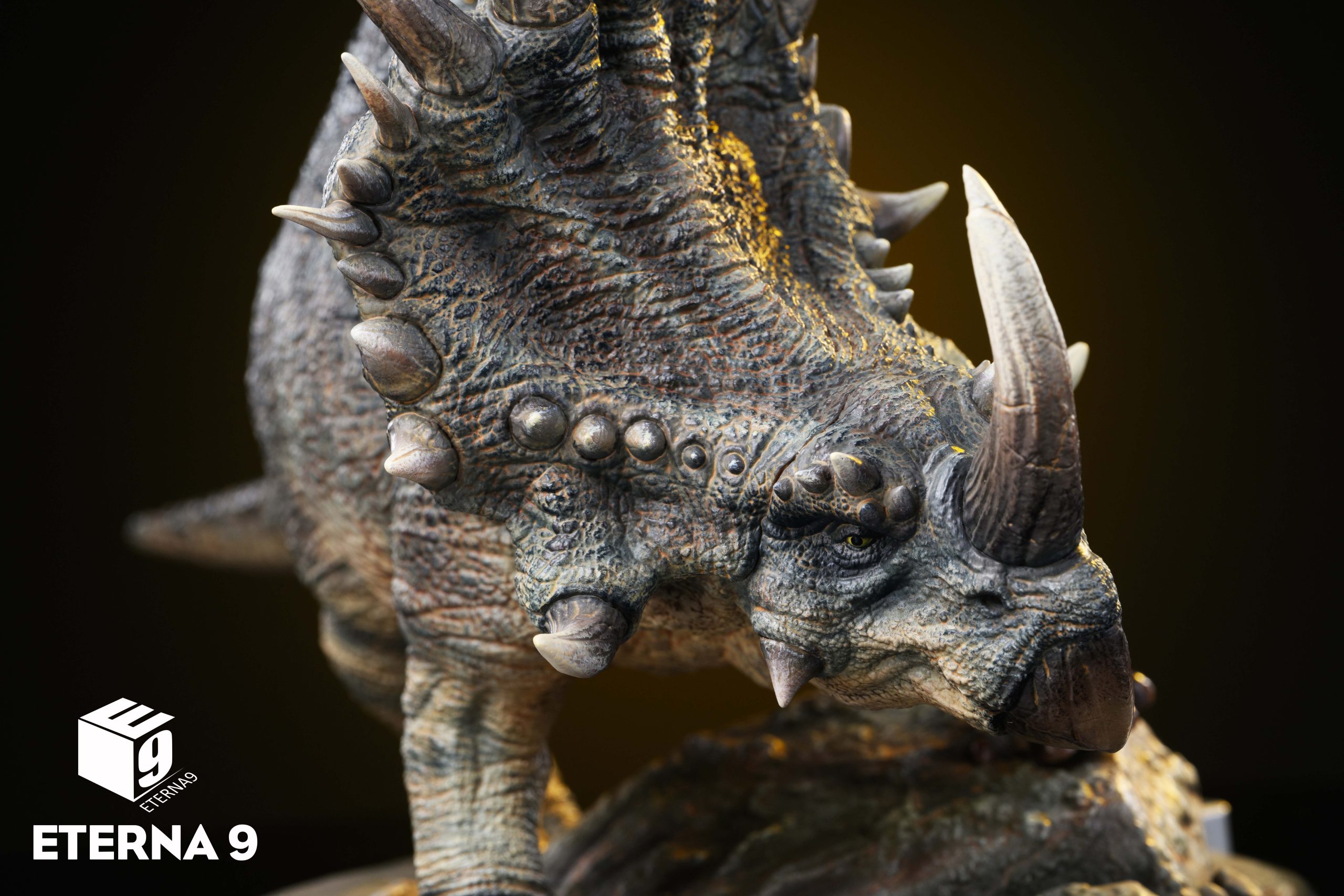 Original Dinosaur Series Triceratops Scene Collectible Model