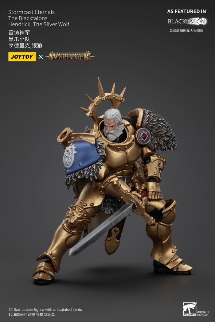 Stormcast Eternals - Black Claw Squad - Silver Wolf/Bull Hammer/Daughter of the Abyss/Black Claw/Gold Blade 1/18
