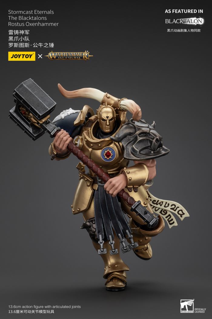 Stormcast Eternals - Black Claw Squad - Silver Wolf/Bull Hammer/Daughter of the Abyss/Black Claw/Gold Blade 1/18