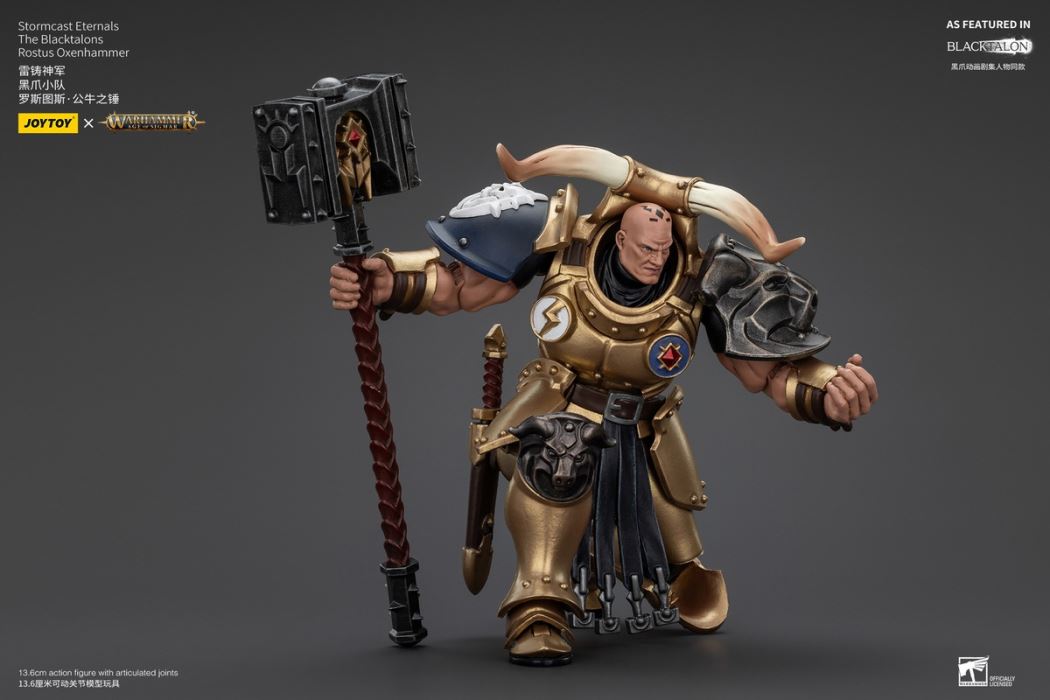 Stormcast Eternals - Black Claw Squad - Silver Wolf/Bull Hammer/Daughter of the Abyss/Black Claw/Gold Blade 1/18