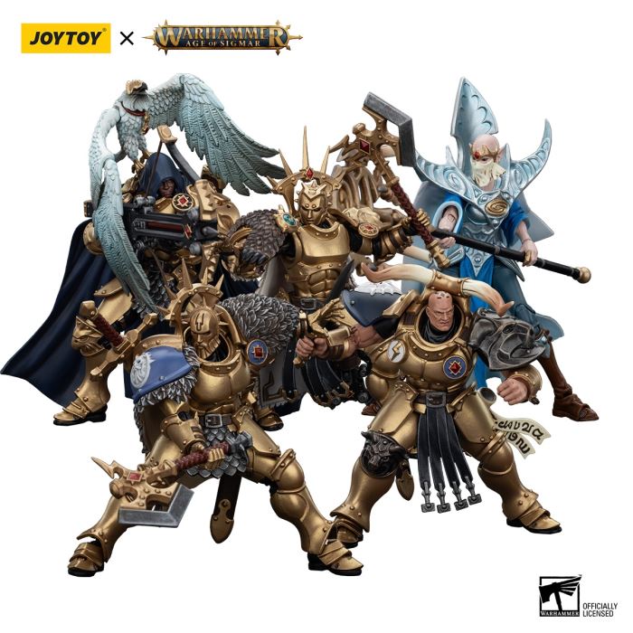 Stormcast Eternals - Black Claw Squad - Silver Wolf/Bull Hammer/Daughter of the Abyss/Black Claw/Gold Blade 1/18