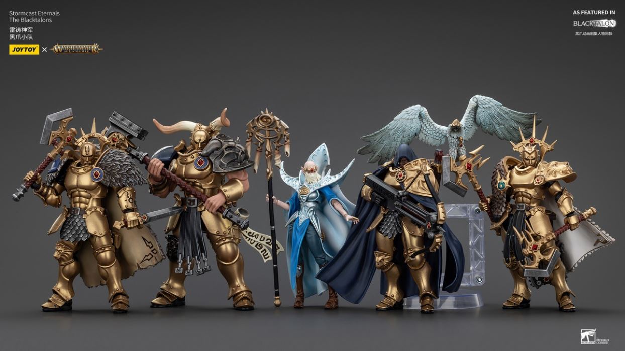 Stormcast Eternals - Black Claw Squad - Silver Wolf/Bull Hammer/Daughter of the Abyss/Black Claw/Gold Blade 1/18