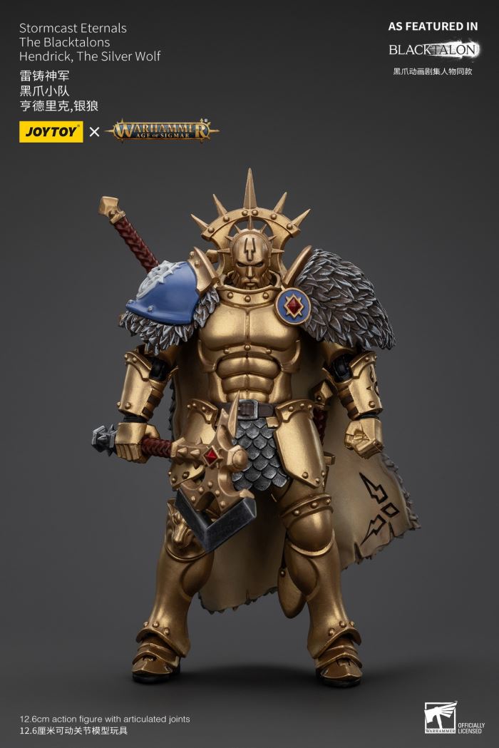 Stormcast Eternals - Black Claw Squad - Silver Wolf/Bull Hammer/Daughter of the Abyss/Black Claw/Gold Blade 1/18