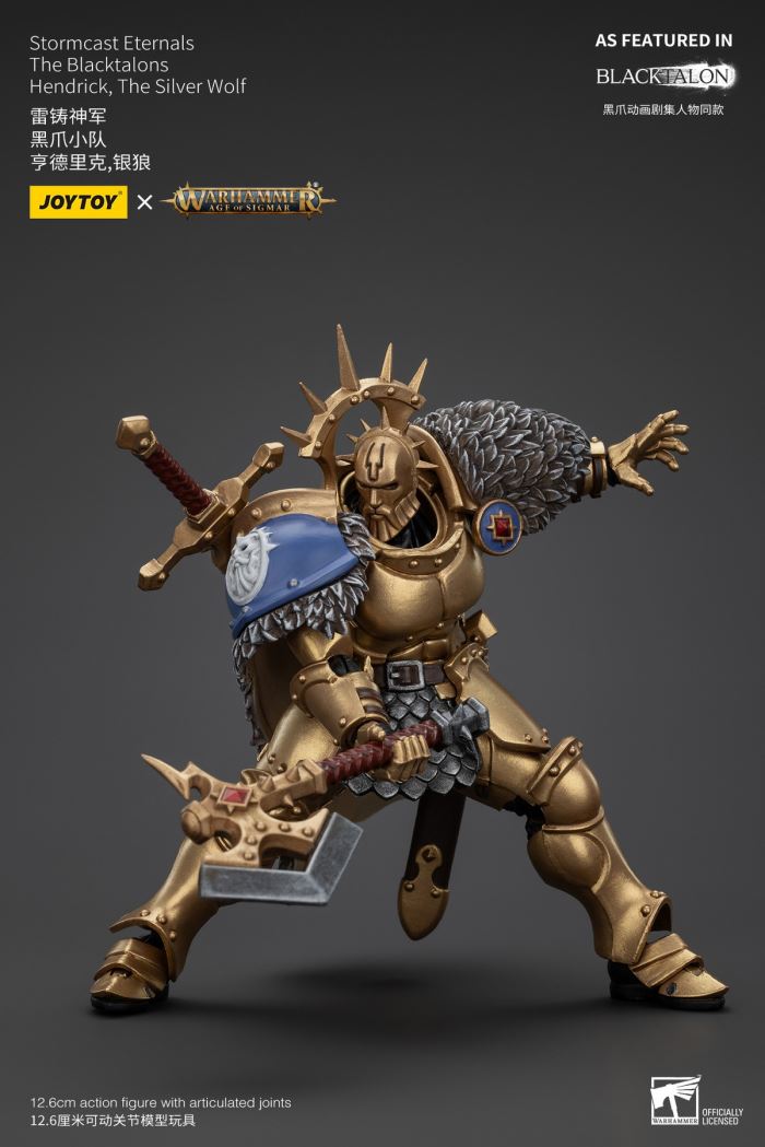 Stormcast Eternals - Black Claw Squad - Silver Wolf/Bull Hammer/Daughter of the Abyss/Black Claw/Gold Blade 1/18