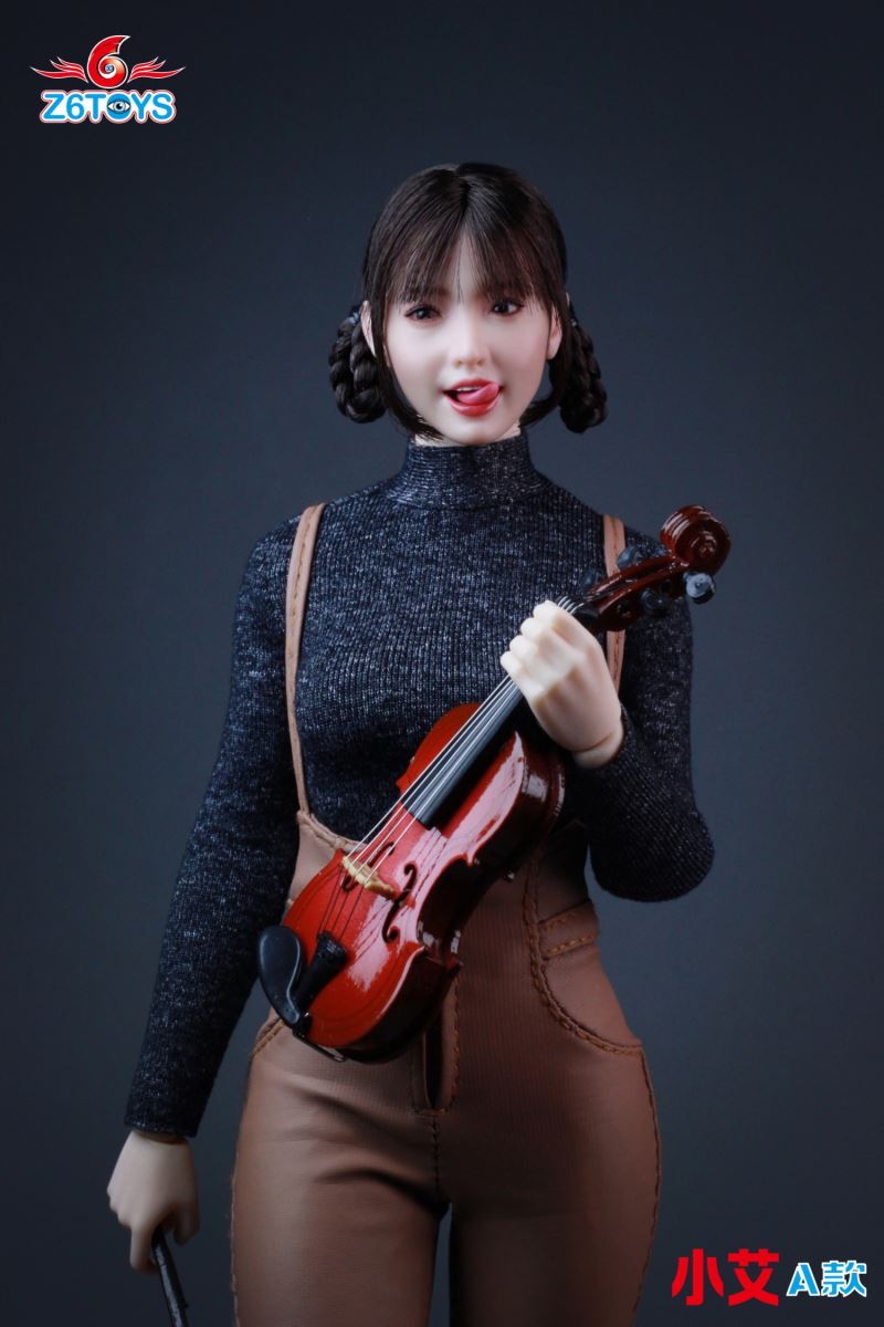 Asian female head sculpture 1/6