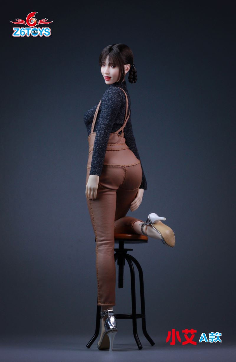 Asian female head sculpture 1/6