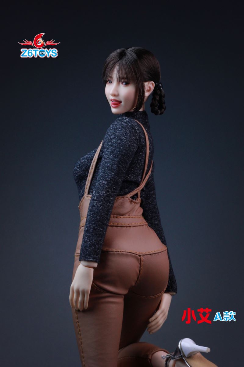 Asian female head sculpture 1/6