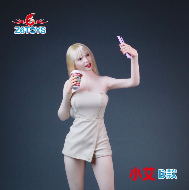 Asian female head sculpture 1/6