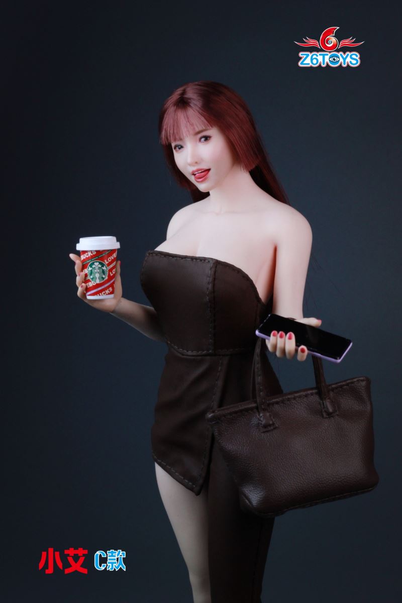 Asian female head sculpture 1/6