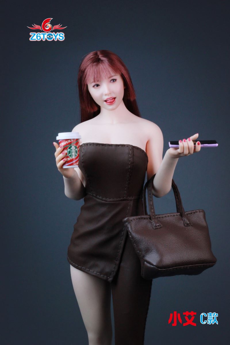 Asian female head sculpture 1/6