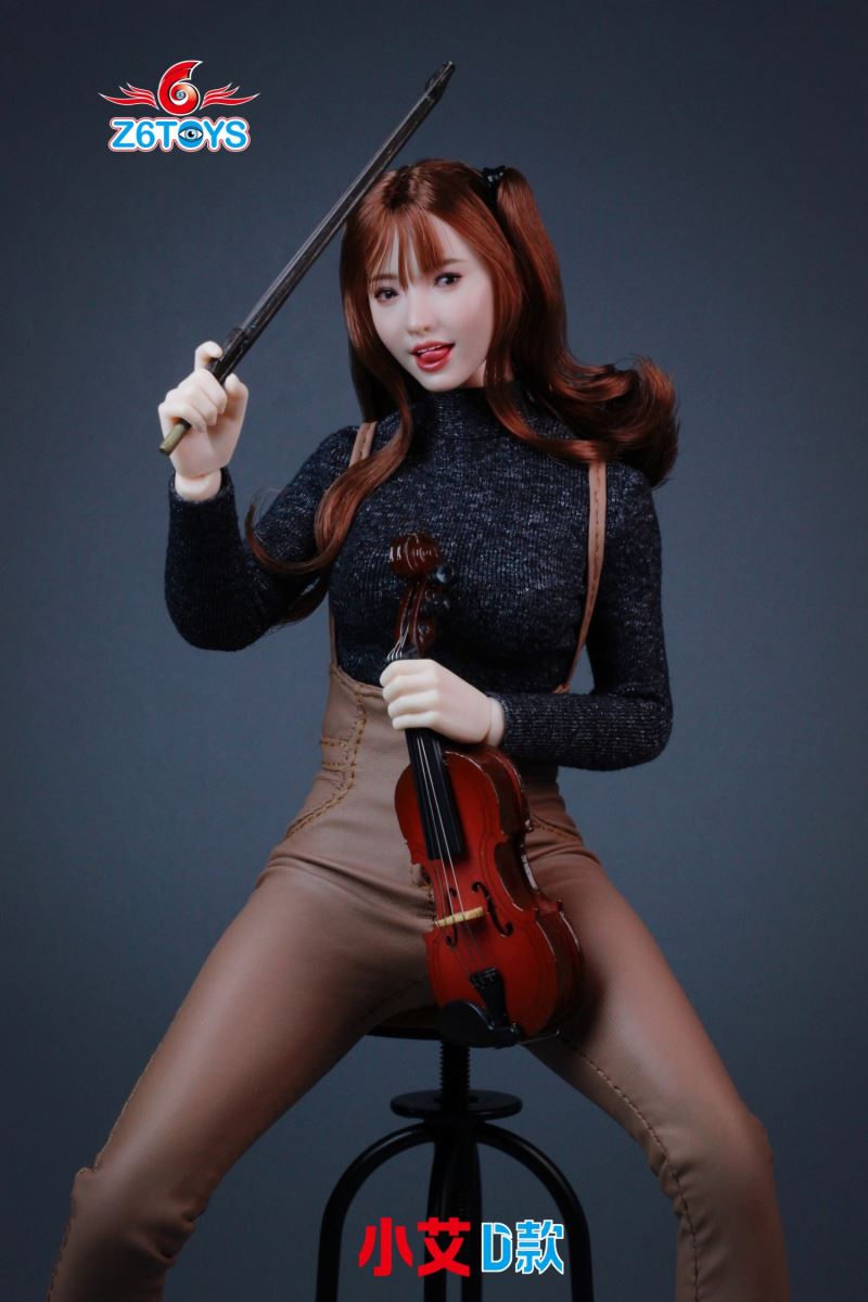 Asian female head sculpture 1/6