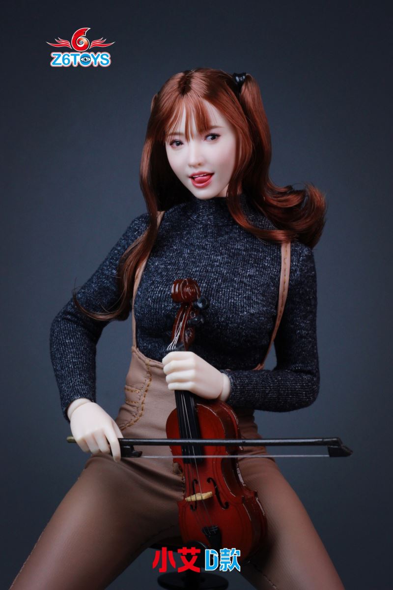 Asian female head sculpture 1/6