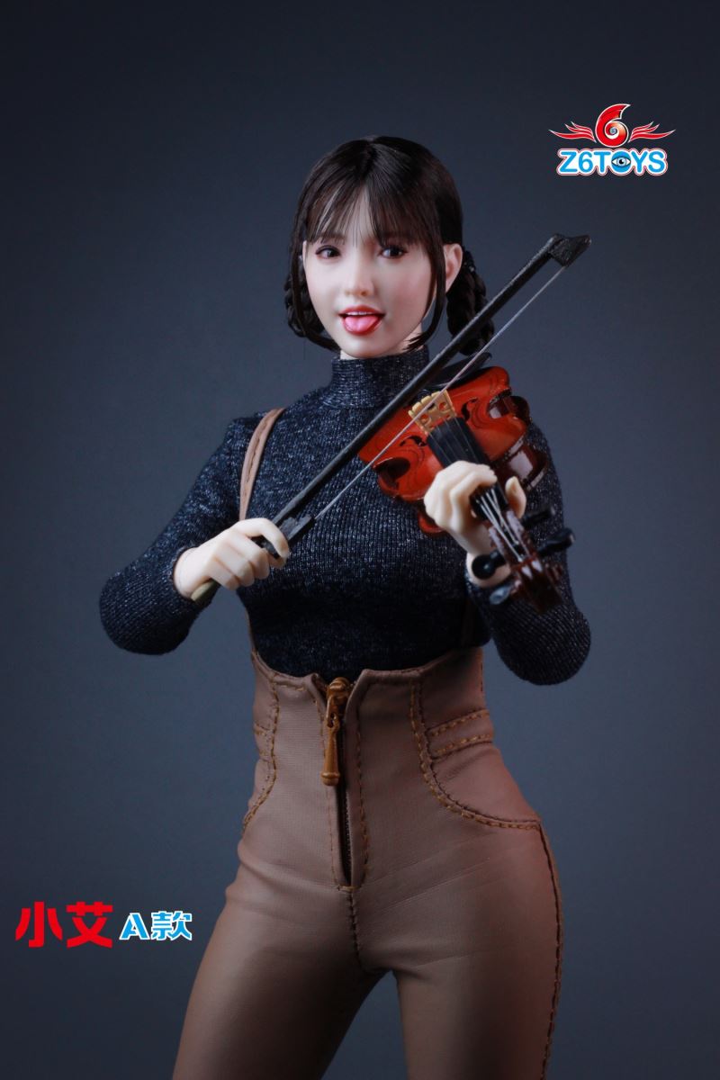 Asian female head sculpture 1/6